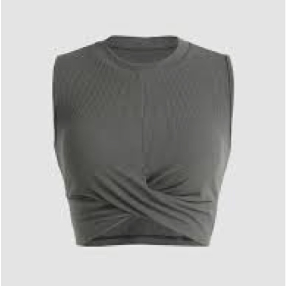 NWOT Cider Gray Sleeveless Women's Crop Top
